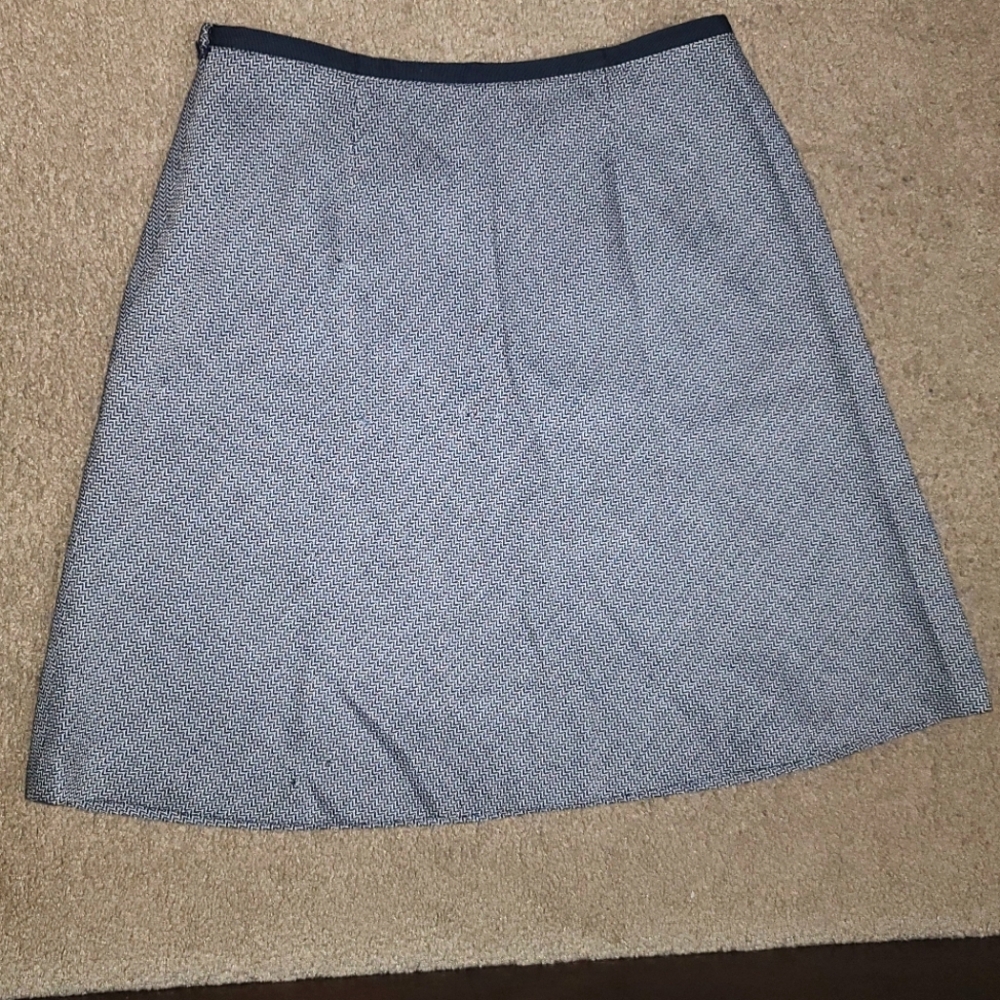 Ann Taylor Black & White A-Line Petite Skirt NWT